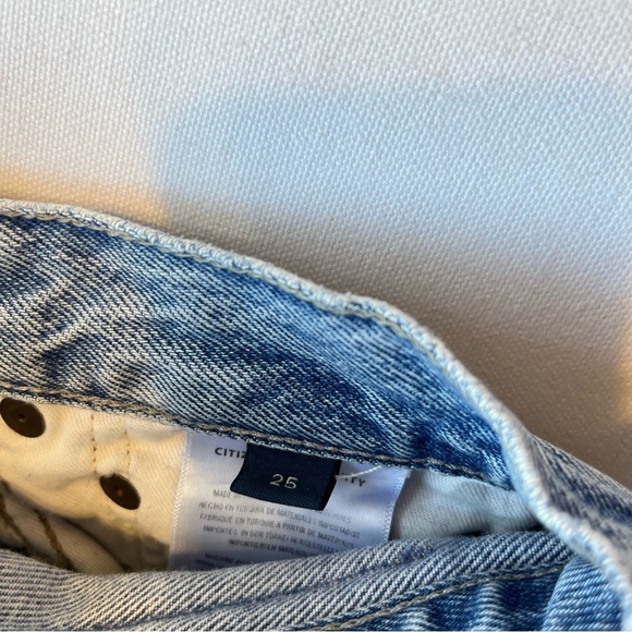 Citizens of Humanity Marlow shorts 25 High rise waist Button fly Organic cotton - Picture 6 of 8